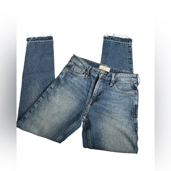 FREE PEOPLE - We the free Boyfriend Blue Jeans Size 27 - Picture 4 of 9